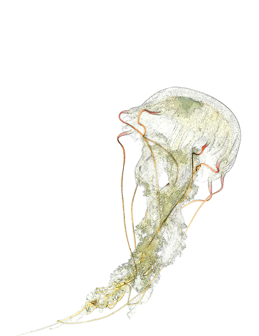 decorative image with a jellyfish